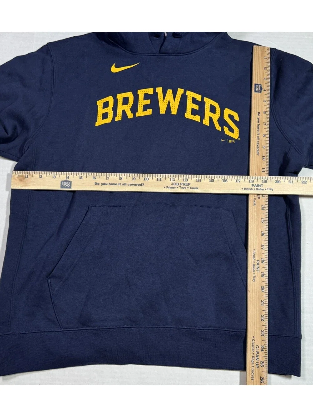 Nike Milwaukee Brewers #22 Christian Yelich Blue Pullover Hoodie Men's L NEW NWT